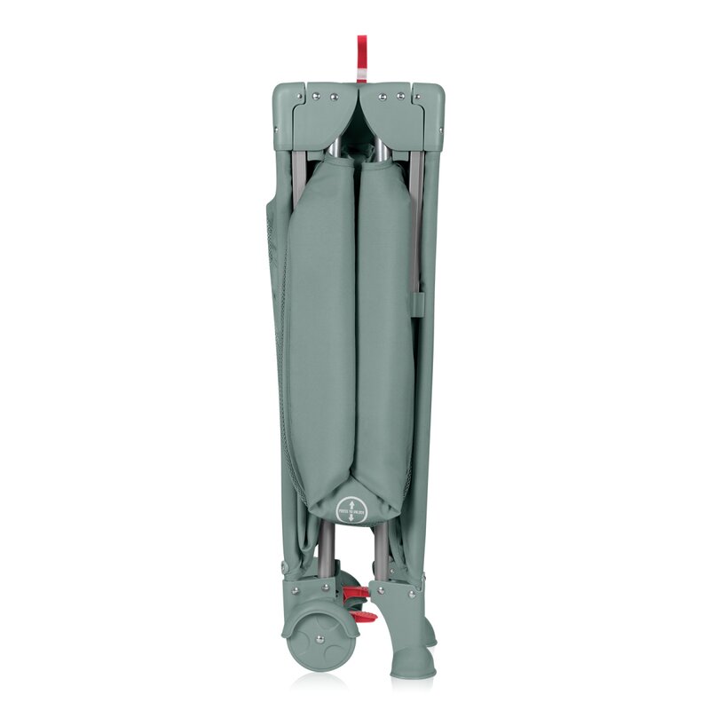 Patut pliant multifunctional, Lionelo, Ellen, Cu laterala culisanta, Nivel suplimentar, Intrare laterala cu fermoar, 2 roti, Saltea pliabila si geanta de transport incluse, 0- 36 luni, Pana la 15 kg, 120x60 cm, Conform cu EN 716, Verde