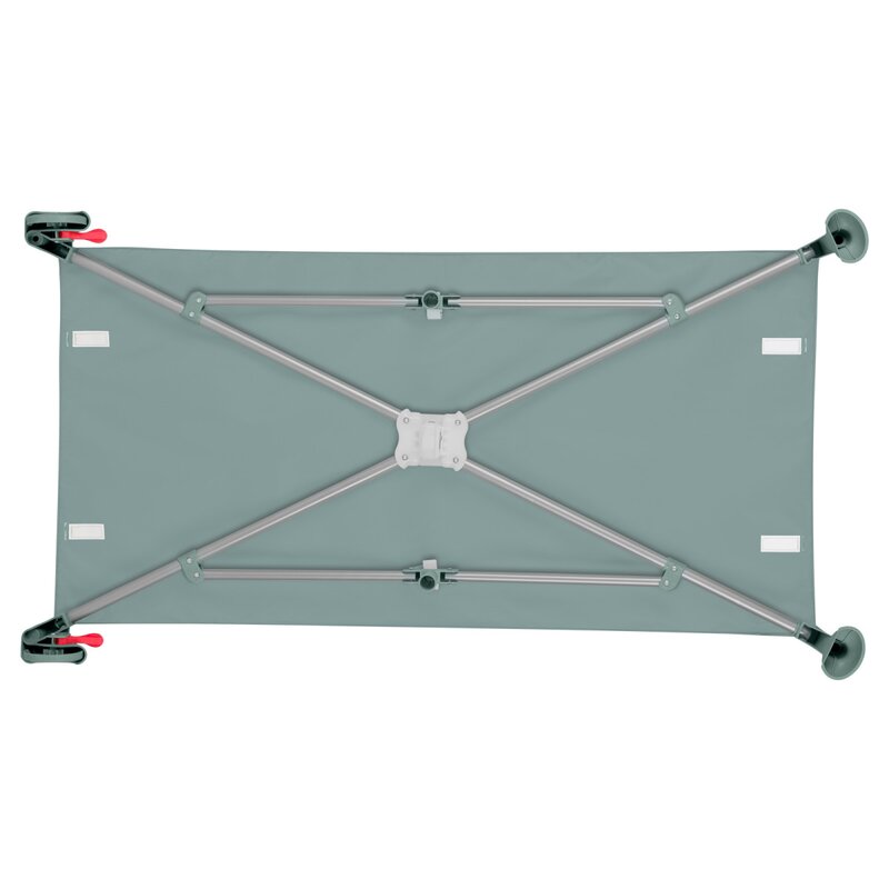 Patut pliant multifunctional, Lionelo, Ellen, Cu laterala culisanta, Nivel suplimentar, Intrare laterala cu fermoar, 2 roti, Saltea pliabila si geanta de transport incluse, 0- 36 luni, Pana la 15 kg, 120x60 cm, Conform cu EN 716, Verde