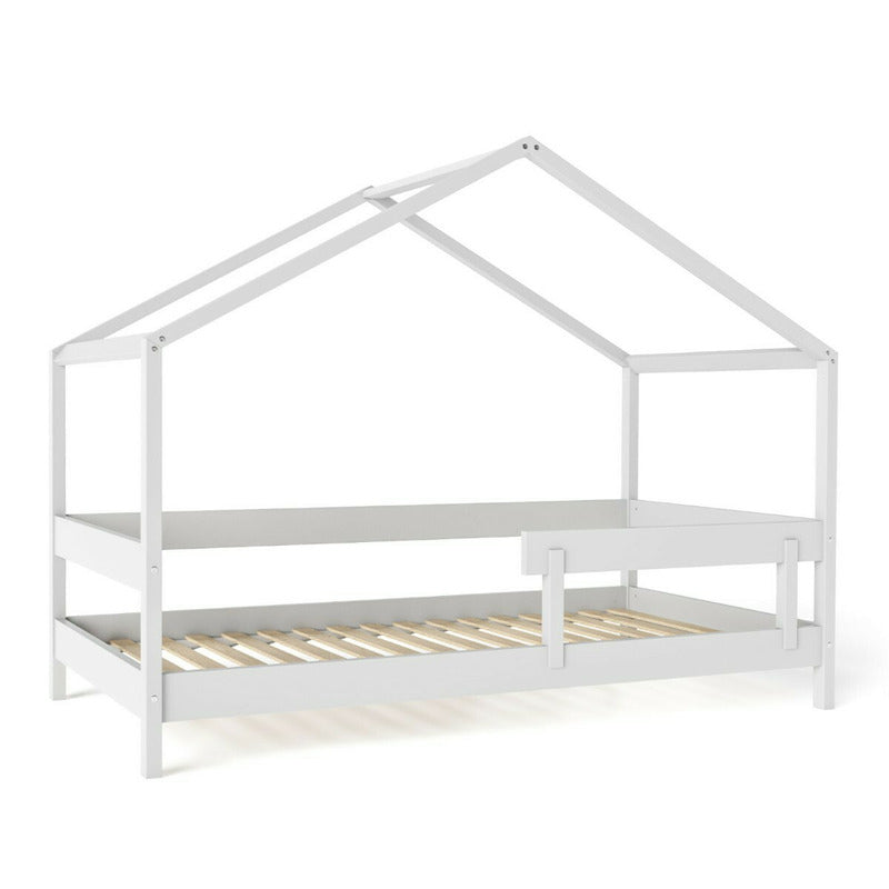 Pat casuta junior YappyKids YappyHytte 160 x 80 cm din lemn FSC