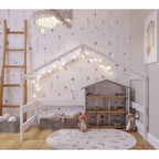 Pat casuta junior YappyKids YappyHytte 160 x 80 cm din lemn FSC