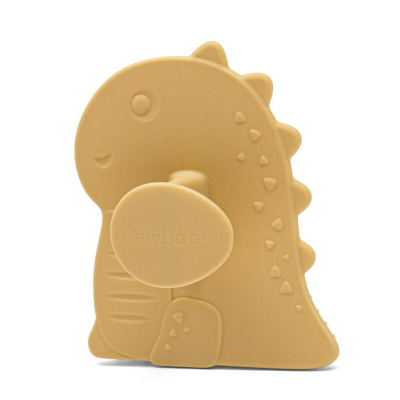Perie de baie New Baby Dinosaur 8x11 cm, Bej – peria în formă de dinozaur