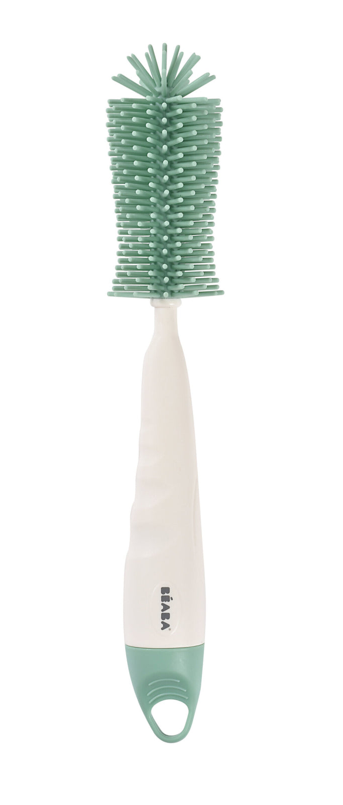 Perie din silicon Beaba 2 in 1 pentru biberoane si tetine Sage Green