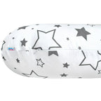 Perna alaptare New Baby Forma C 285x16 cm, Alb/Gri – detaliu al husei