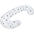 Perna alaptare New Baby Forma C 285x16 cm, Alb/Gri – vedere de ansamblu în formă de C