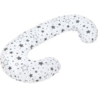 Perna alaptare New Baby Forma C 285x16 cm, Alb/Gri – vedere de ansamblu în formă de C