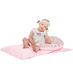 Perna alaptare New Baby Minky 125x16 cm, Gri – imagine de utilizare a unei alte culori a modelului