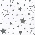 Perna alaptare New Baby Stelute 125x16 cm, Alb/Gri – detaliu al texturii