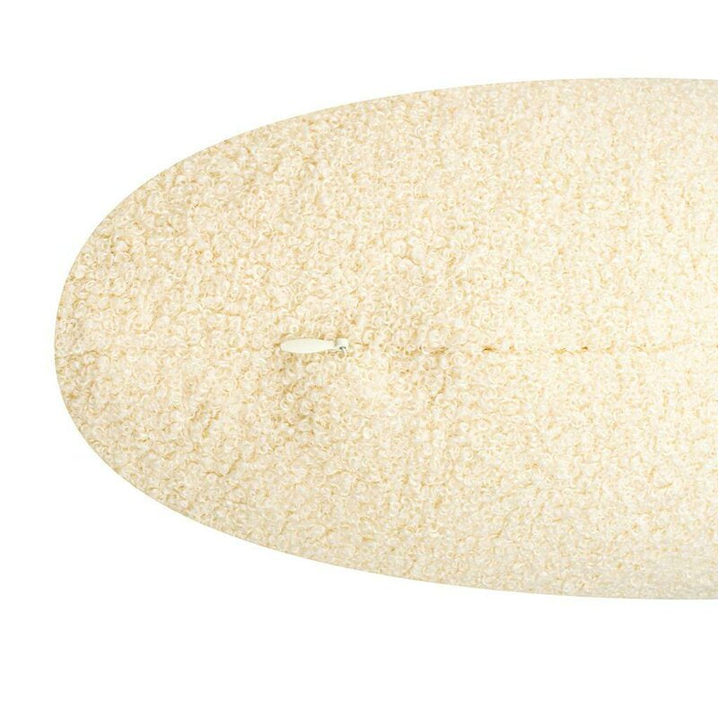 Perna alaptare, New Baby, Teddy, Bumbac+tesatura teddy, 100% antialergic, Husa detasabila, 60x45x18 cm, 0 luni+, Cream