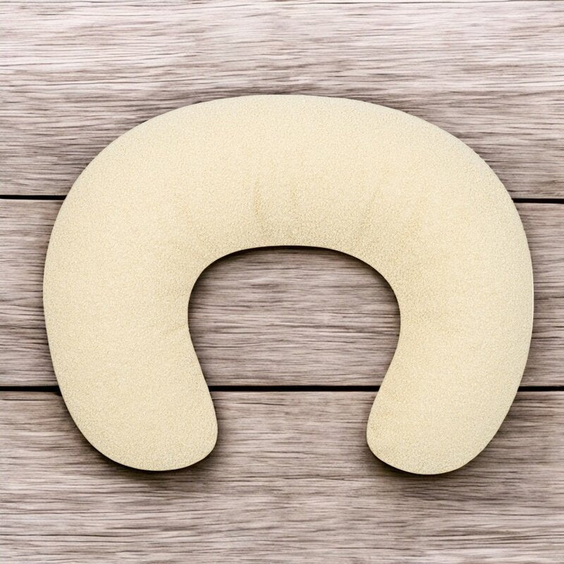 Perna alaptare, New Baby, Teddy, Bumbac+tesatura teddy, 100% antialergic, Husa detasabila, 60x45x18 cm, 0 luni+, Cream