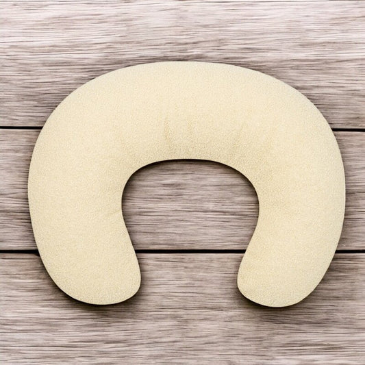 Perna alaptare, New Baby, Teddy, Bumbac+tesatura teddy, 100% antialergic, Husa detasabila, 60x45x18 cm, 0 luni+, Cream