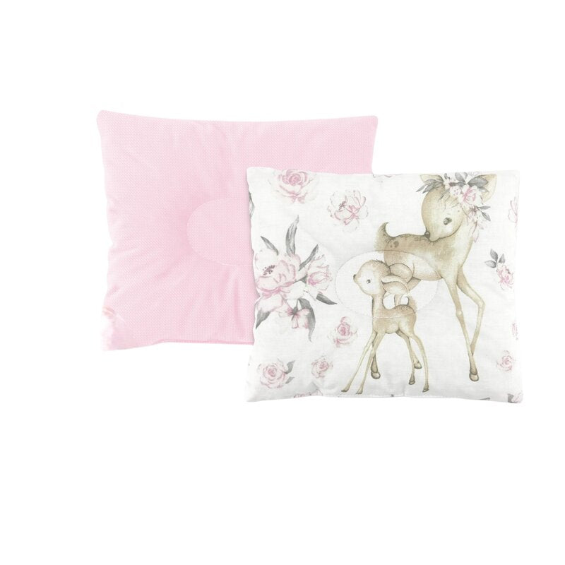 Pernă profilată MimiNu Sweet Deer Pink, 23x26 cm