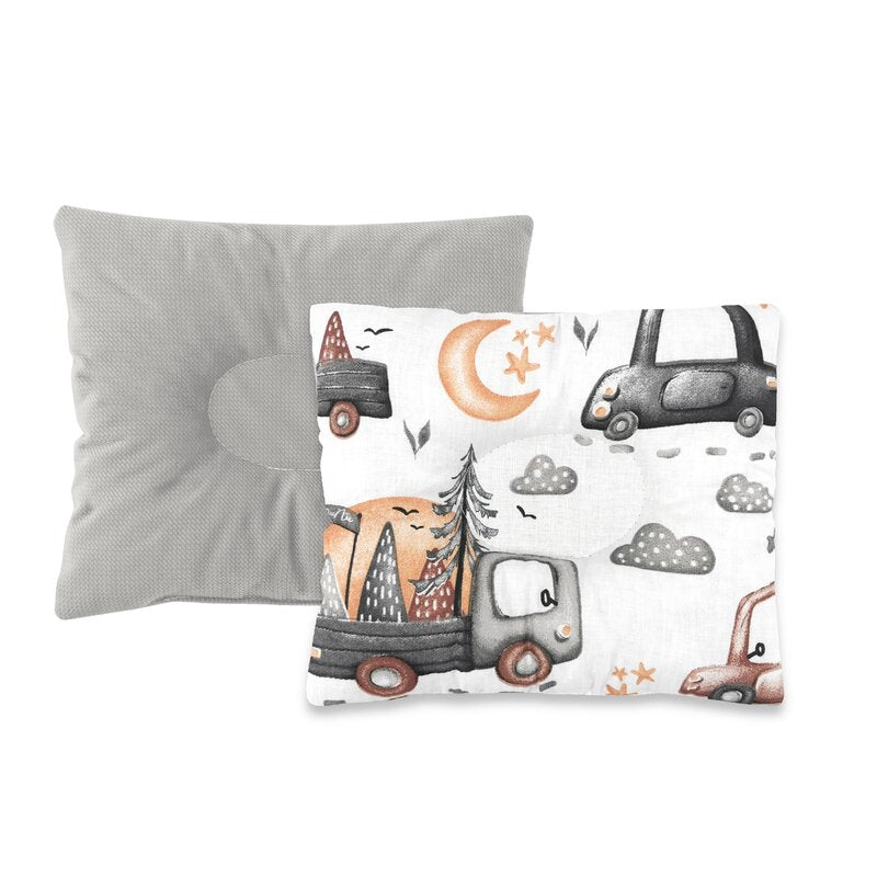 Pernă profilată MimiNu Cars Grey, 23x26 cm