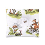 Pernă Qmini Fox on bikes Natural 23x26 cm