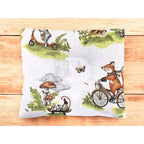 Pernă Qmini Fox on bikes Natural 23x26 cm