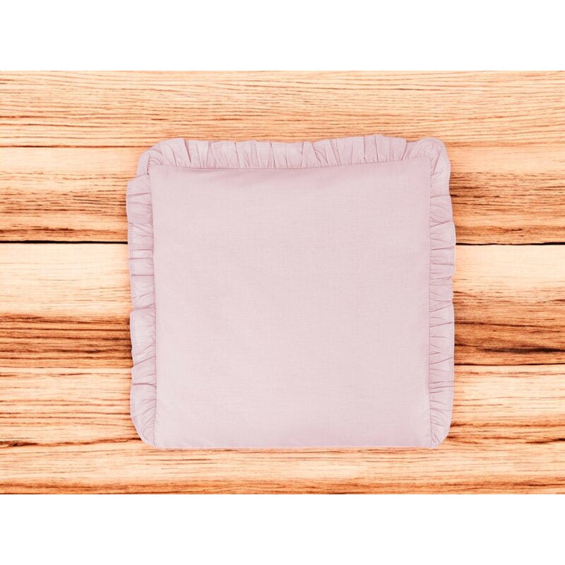 Perna clasica de dormit, MimiNu, Cu husa detasabila cu fermoar, Din bumbac certificat Oeko Tex Standard 100, 40x40 cm, Colectia Royal, Powder Pink