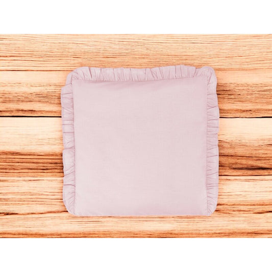 Perna clasica de dormit, MimiNu, Cu husa detasabila cu fermoar, Din bumbac certificat Oeko Tex Standard 100, 40x40 cm, Colectia Royal, Powder Pink