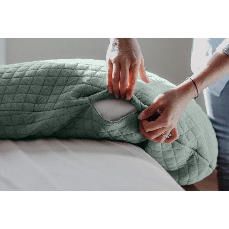 Perna Gravida si Alaptare Beaba Big Flopsy 170 cm Sage Green Confort Maxim