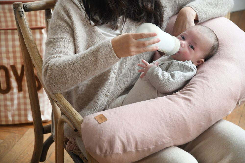 Pernă Gravidă Beaba Big Flopsy 170 cm Old Pink Multifuncțională