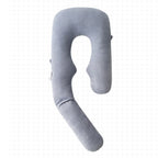 Perna gravide Momcozy Velvet Dark Grey, vedere laterala