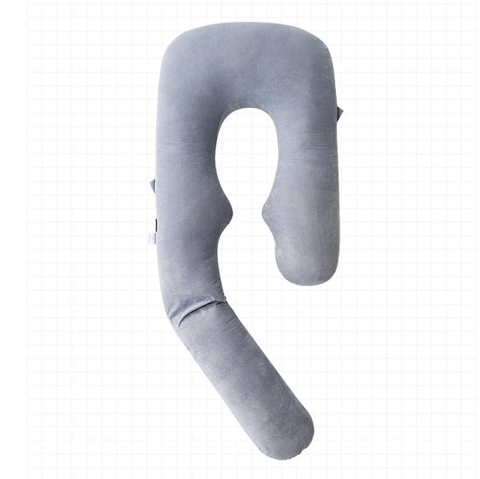 Pernă Gravide Momcozy Velvet Dark Grey Suport Complet Corp