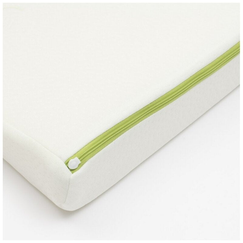 Perna, New Baby, Inclinata, Cu husa detasabila cu Aloe Vera, Din spuma poliuretanica, 60x38 cm, Inaltime 7 cm, 0 luni+, Alb