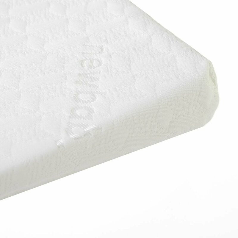 Perna oblica, New Baby, Basic, Asigura o pozitie corecta, Antialergica, Din spuma, Cu husa detasabila, 59x37 cm, 0 luni+, White