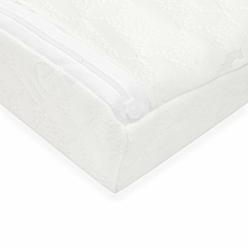 Perna inclinata New Baby Basic 30x37x7 cm, Alb – detaliu al fermoarului