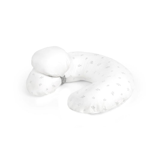 Perna pentru alaptare, Jane, Ergonomica, Cu husa detasabila, lavabila si pernuta suplimentara, Umpluta cu bilute din poliester, Mist