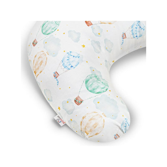 Perna pentru alaptat, Bocioland, Ballons, Cu husa detasabila, Din bumbac, 50x18 cm, Multicolor