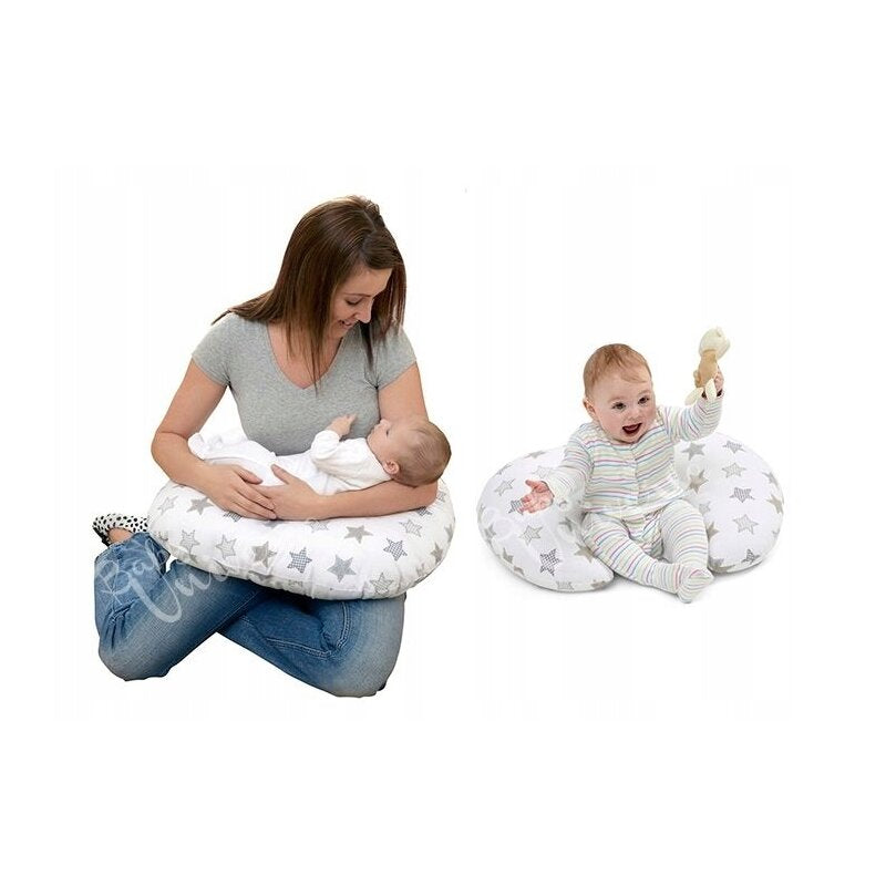 Perna pentru alaptat, Bocioland, Forest Animals, Cu husa detasabila, Din bumbac, 50x18 cm, Multicolor