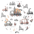 Pernă pentru alăptat MimiNu Cars Grey, 155 cm