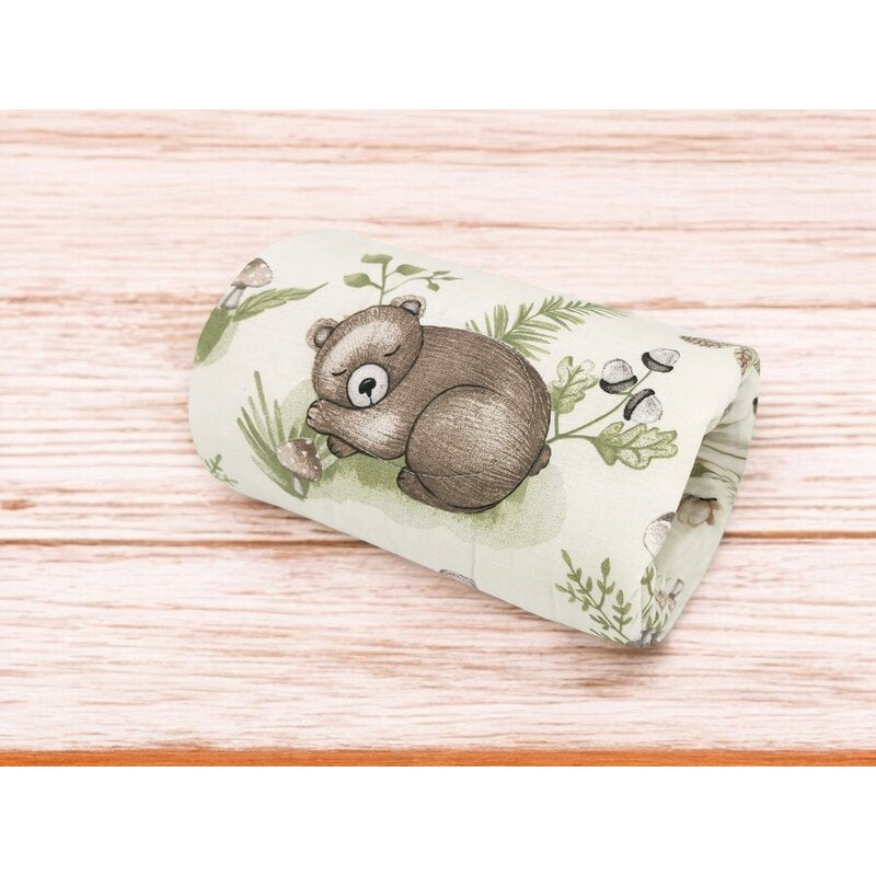 Perna pentru alaptat, MimiNu, Tip manson, Din bumbac certificat Oeko Tex Standard 100, 25 cm, Calm Forest Natural