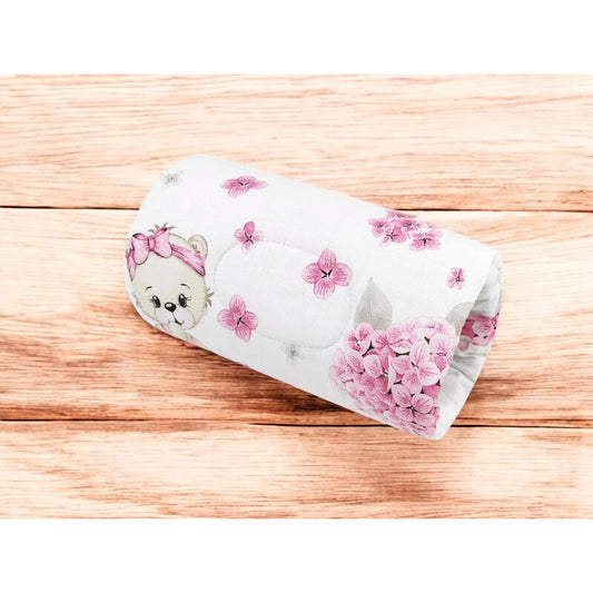 Perna pentru alaptat, MimiNu, Tip manson, Din bumbac certificat Oeko Tex Standard 100, 25 cm, Design, Pink Ballerina