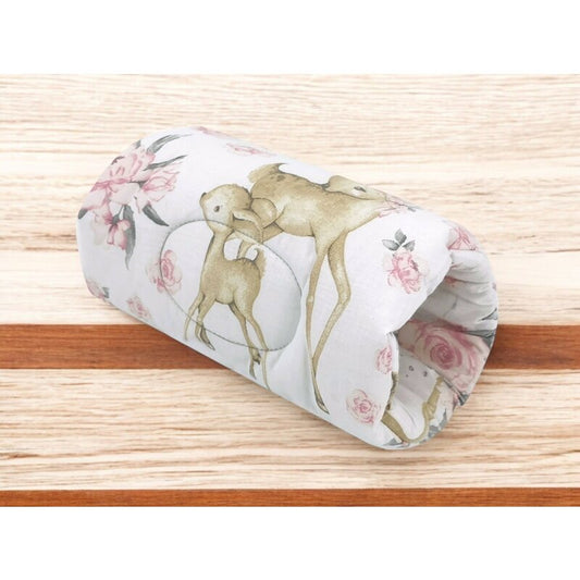 Perna pentru alaptat, MimiNu, Tip manson, Din bumbac certificat Oeko Tex Standard 100, 25 cm, Sweet Deer Pink