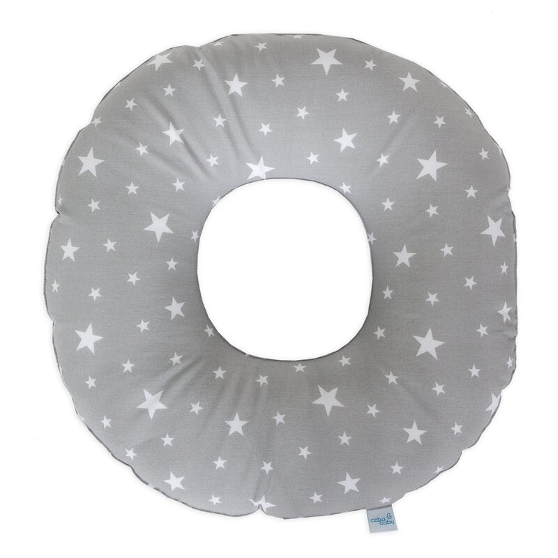 Perna postpartum, Ceba Baby, Amelioreaza durerile dupa nastere, Umpluta cu bile EPS, Bumbac, 45x45x10 cm, Milky Way