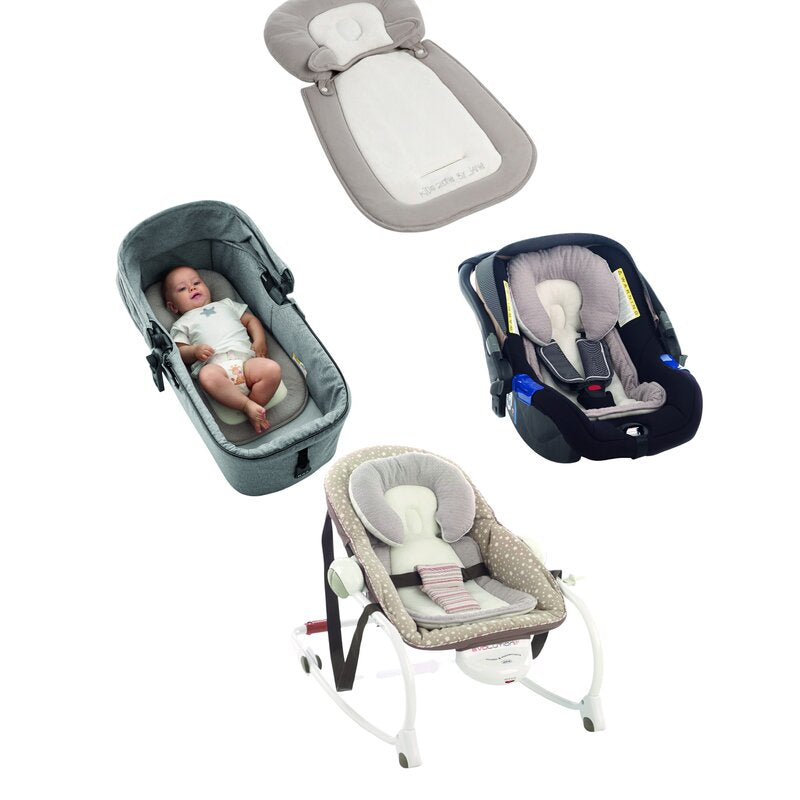 Perna universala reversibila, Jane, Pentru carucior, landou, scaun auto, balansoar, scaun de masa, 33 x 62 cm, Gri