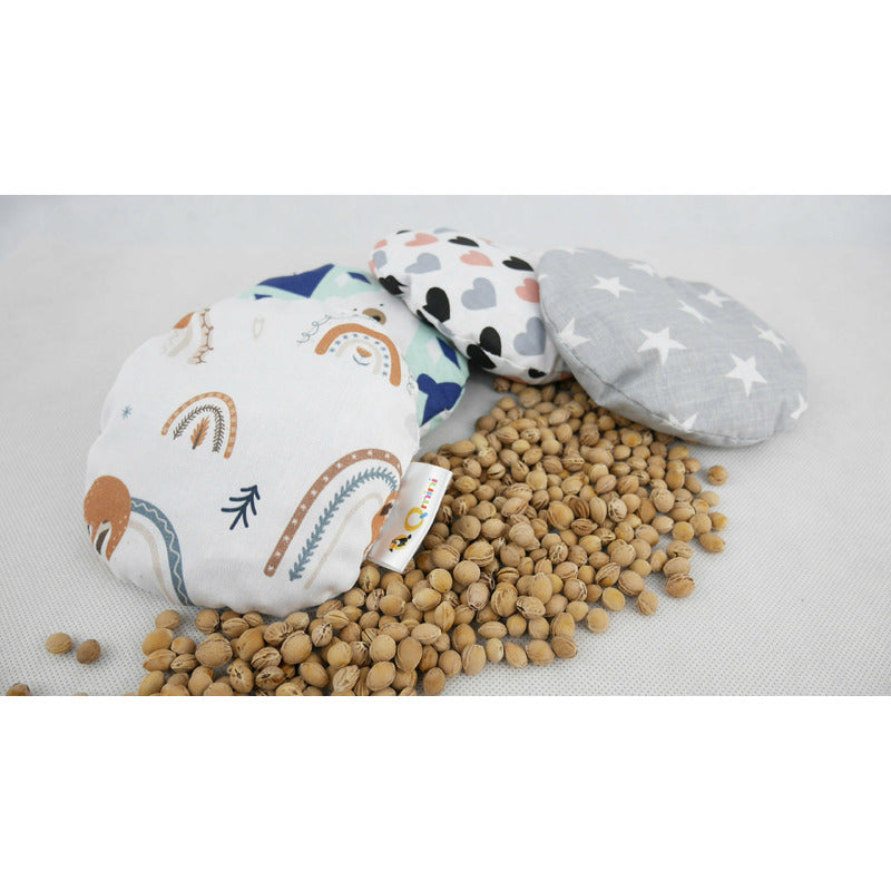 Pernuta anticolici, Qmini, Umpluta cu samburi de cirese, Cu husa din bumbac, Diametru 14 cm, Watermelon