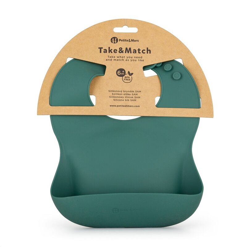 Baveta moale Petite&Mars Take&Match Verde - detaliu 3