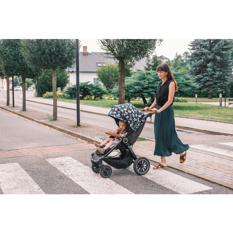 Carucior sport, Petite&Mars, Street+ Air, Include capotina impermeabila Editie limitata, Cu fereastra, husa picioare, cos de bagaje, Cu roti gonflabile, Centura de siguranta in 5 puncte, Pana la 25 kg, 6 luni+, Ocean