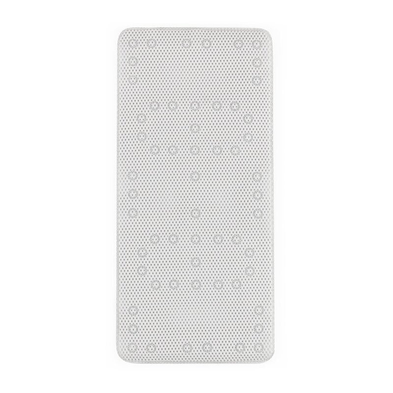 Covoras XXL de baie, Petite&Mars, Harry, Antialunecare, Cu ventuze, Dreptunghiular, Antiderapant, 91x43 cm, Alb
