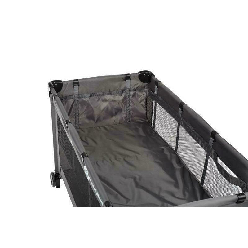 Nivel suplimentar, Petite&Mars, Pentru patut pliant 120x60 cm, Sustine pana la 8 kg, Prindere universala, Gri