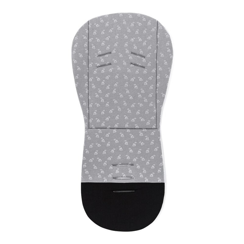 Salteluta pentru carucior, Petite&Mars, Reversibila, Cu doua fete, Din spuma, 86x42 cm, Gri