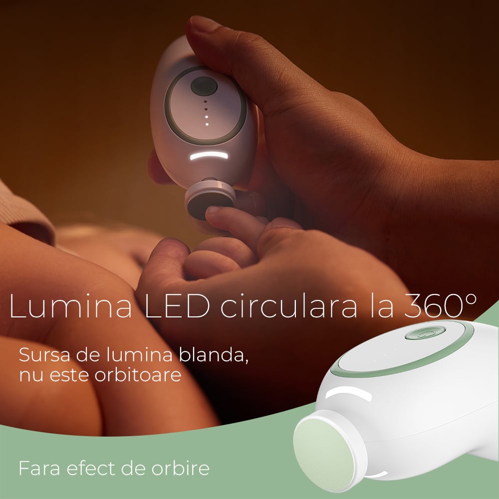 Pilă electrică unghii bebe Momcozy, imagine 3