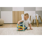 Pista de masini, Free2Play, Safari, Din lemn, Cu 3 masinute incluse, 26.9 x 23.6 x 7 cm, Conform cu standardele europene EN71-1;2018, EN71-2:2020, EN71-3:2021