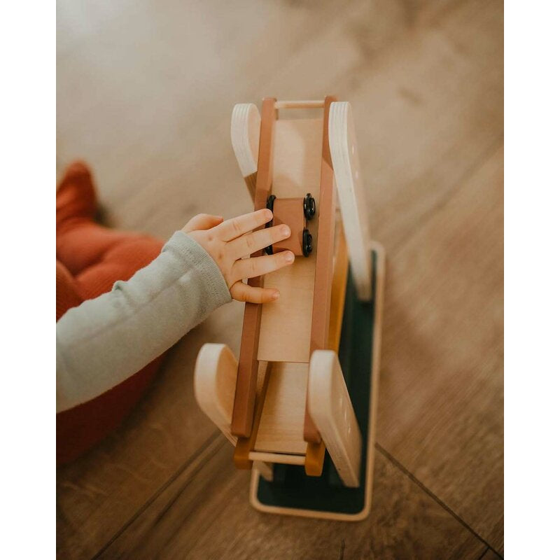 Pista de masini, Petite&Mars, Milky Way Wood of Mars, Cu 3 masinute, 18 luni+, Multicolor