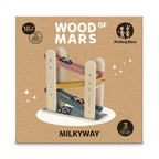 Pista de masini din lemn Petite&Mars Milky Way Wood of Mars cu 3 masinute