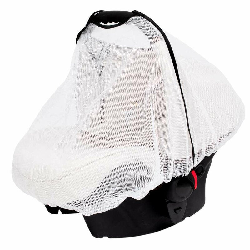Plasa tantari New Baby Basic pentru scoica 55x75 cm, Alb – plasa montată pe o scoică ilustrativă