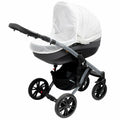 Plasă anti-insecte New Baby Basic albă – plasa montată pe landou
