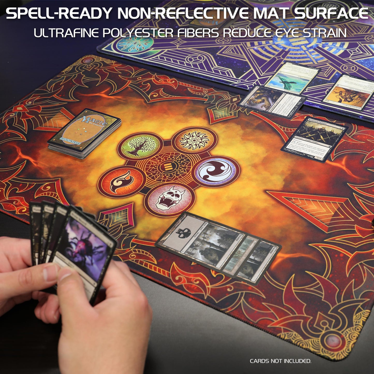 PlayMat Magic The Gathering - 5 Elemente Design | 61x35.5cm | ENHANCE Gaming