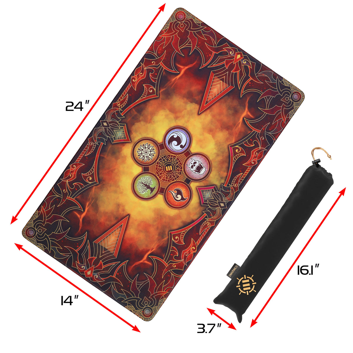 PlayMat Magic The Gathering - 5 Elemente Design | 61x35.5cm | ENHANCE Gaming